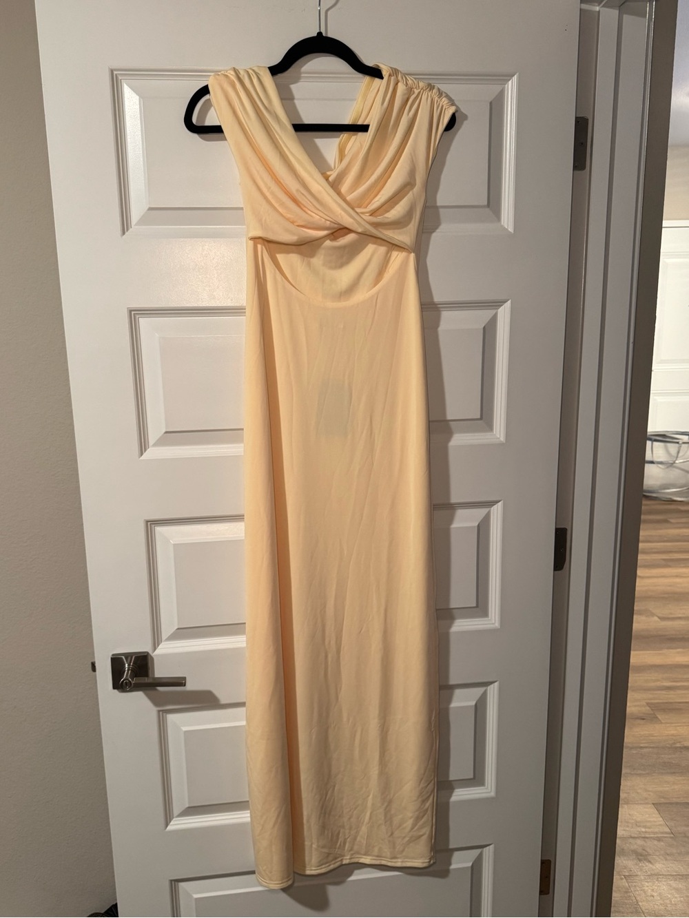 Meshki Yellow Off Shoulder Maxi Dress